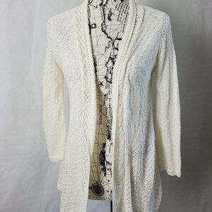 Kim Rogers Slong Sleeve Cream Cardigan - Small